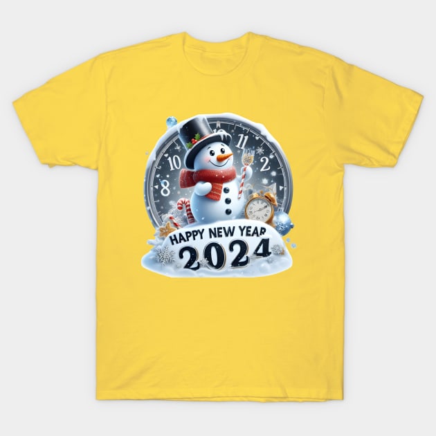 Frosty's Holiday Magic: Celebrate Christmas and Ring in the New Year with Whimsical Designs! T-Shirt by insaneLEDP